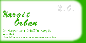 margit orban business card